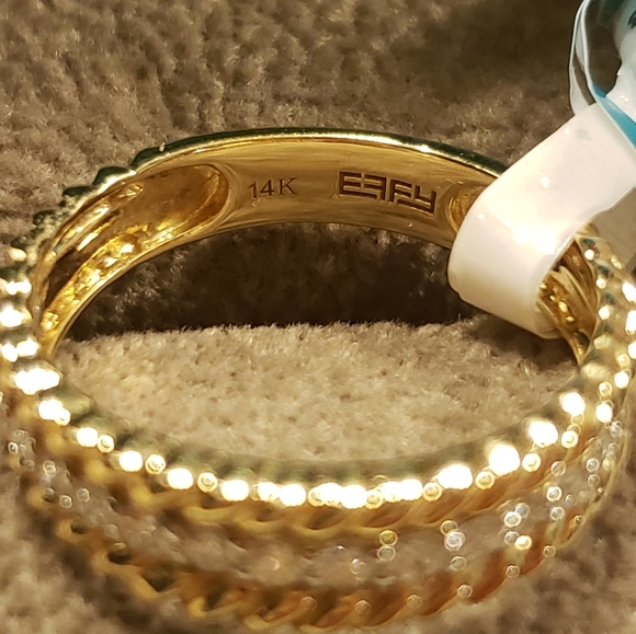 Unique Effy diamond band, 14k gold - Picture 5 of 8